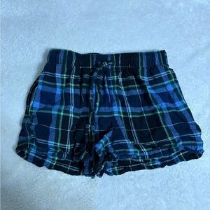 Plaid Blue and Green Women’s Shorts